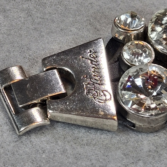 Plunder Rhinestone Statement Bracelet Multi-Row Crystal Cuff Glam Sparkle - Picture 4 of 11